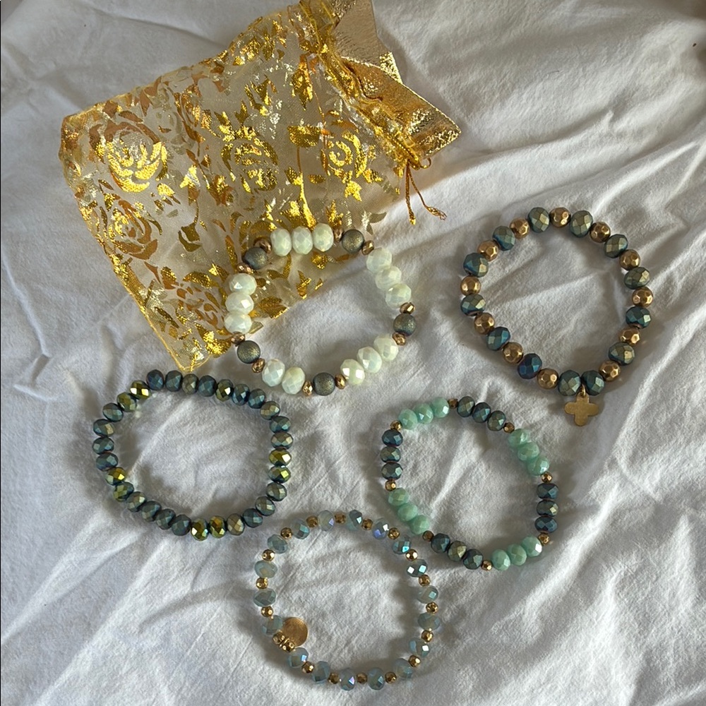 Elegant Beaded Bracelet Set